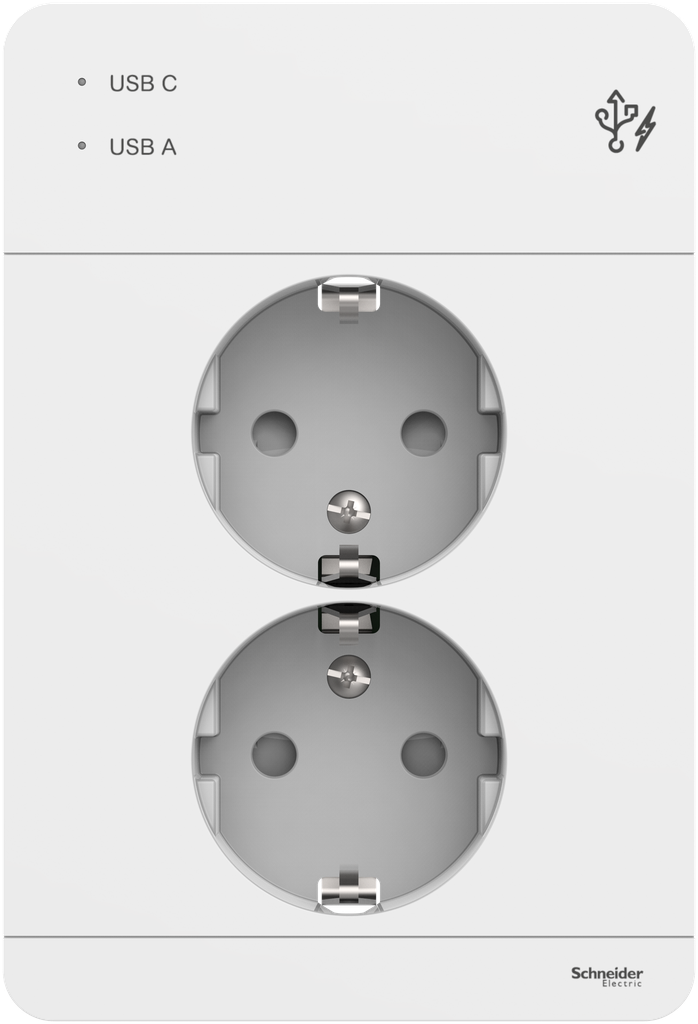 Pistorasia Schneider Exxact 2-os 2xUSB A+C 3A | Harju